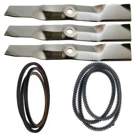 Aic Replacement Parts Blades & Belts Kit Fits John Deere 48 Decks LX255 LX277 LX279 LX288 LX280 M145476-BELTSKIT